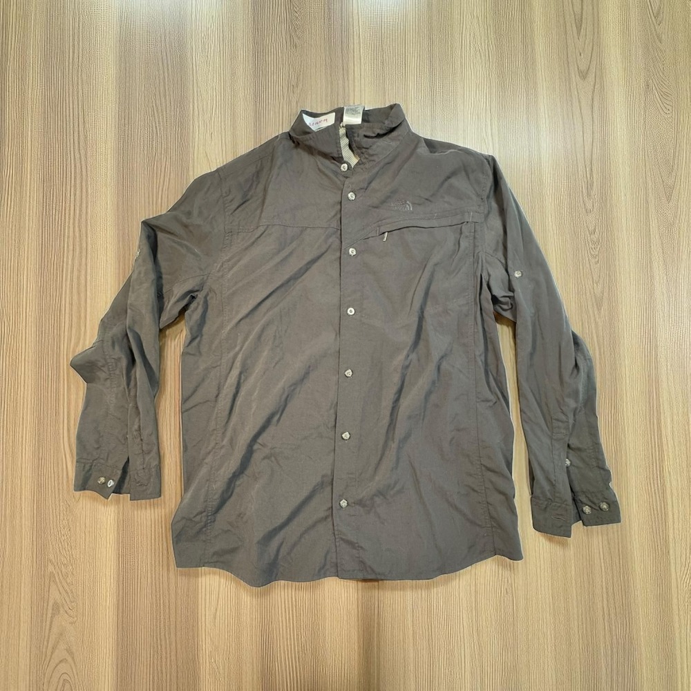 The North Face Mens XL Long‎ Sleeve Hiking Shirt Button Up Outdoor Travel